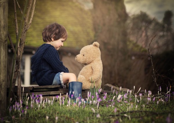 Весенняя детская фотосессия на улице