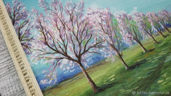 Рисуеи Весна пейзаж гуашью