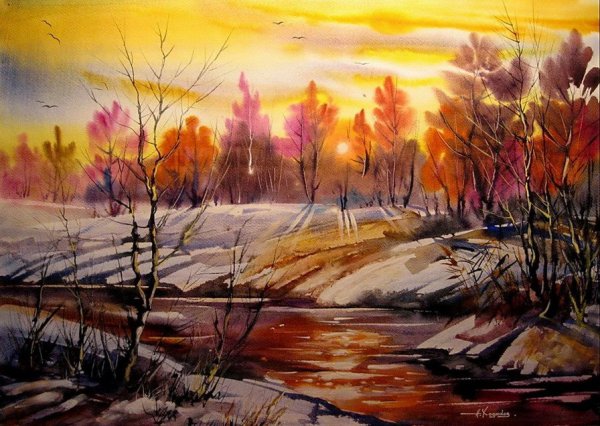 Художник Александр Ходюков акварели