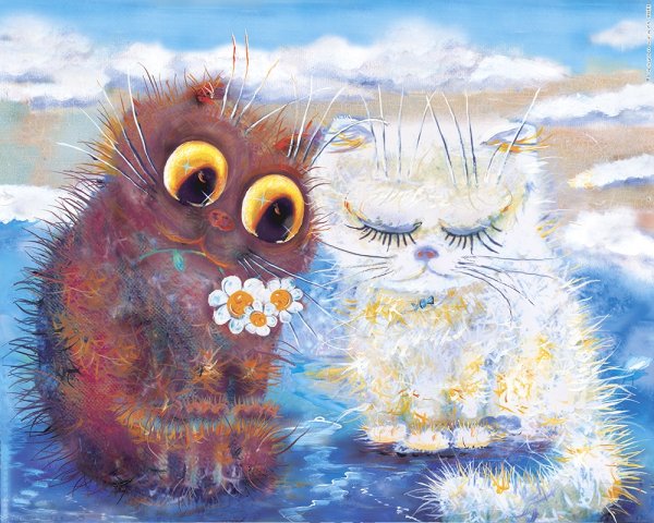 Художник Ирина Зенюк синие коты