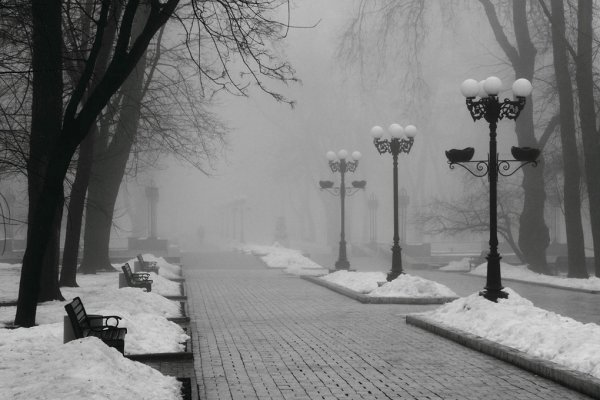 Пасмурная зима в городе