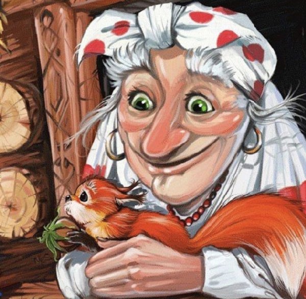 Баба Яга рисунок для детей