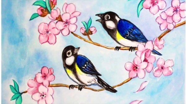 Весенние рисунки для срисовки