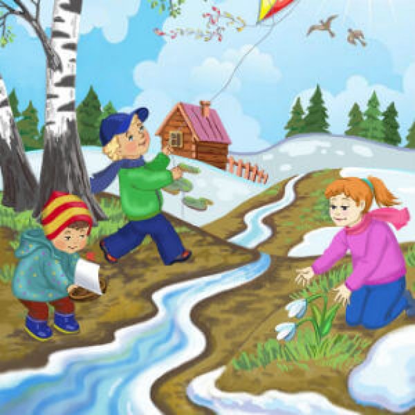 Весенний лес для детей