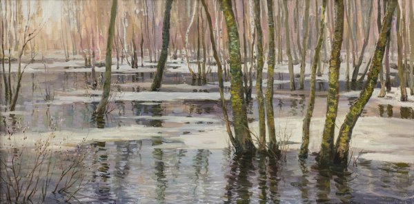 Левитан река (ранняя Весна)