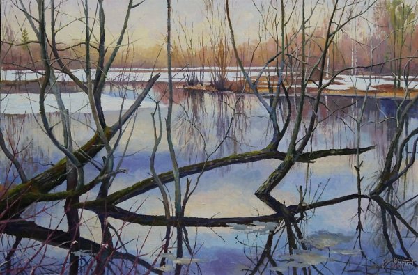 Сарычев Александр Алексеевич, "Весна. Половодье". 2004