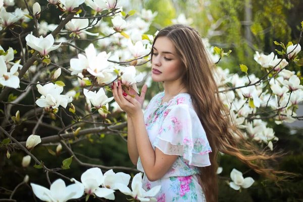 Весеннее настроение девушка