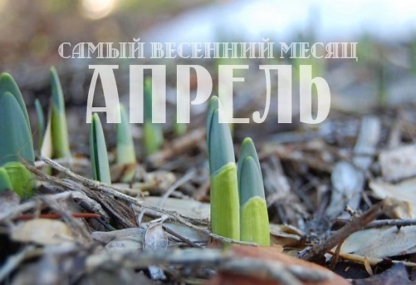 Апрель надпись