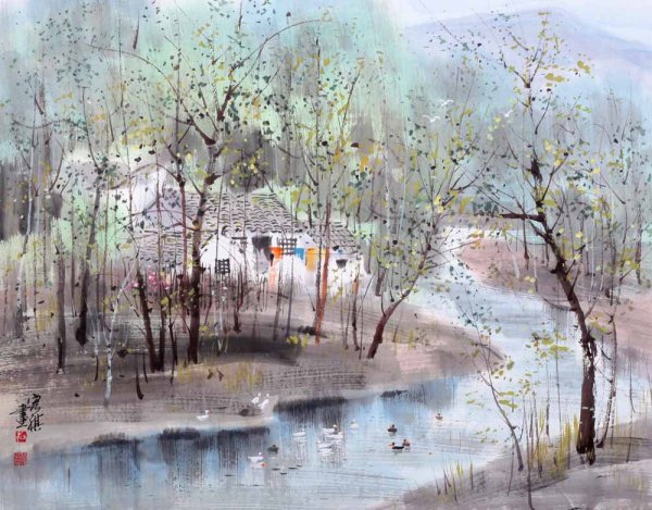 Весна акварель