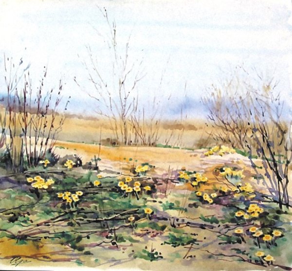 Весенний пейзаж мать и мачеха