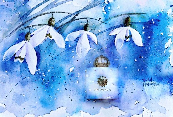 Подснежники акварель