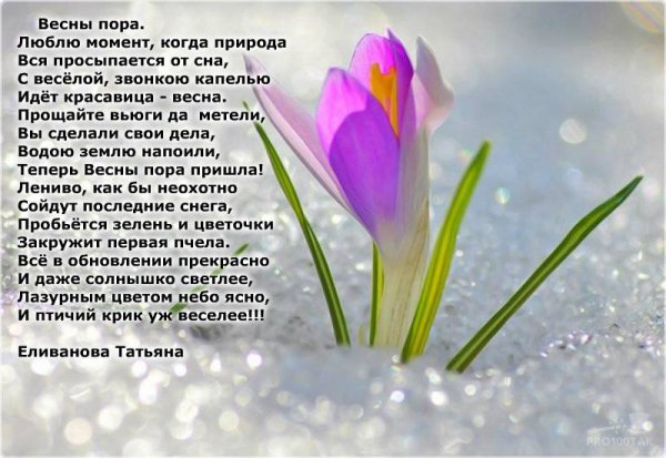 Стихи про весну короткие