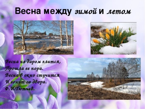 Весна пришла стихотворение