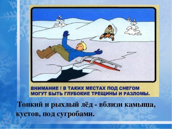 Презентация на тему тонкий лед