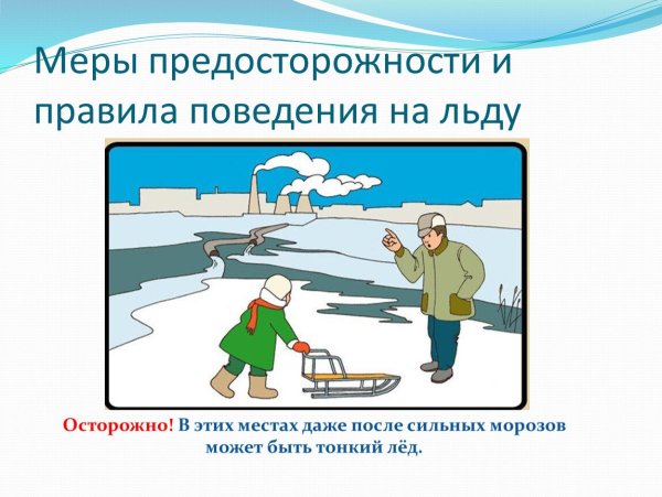 Осторожно лед правила поведения на льду