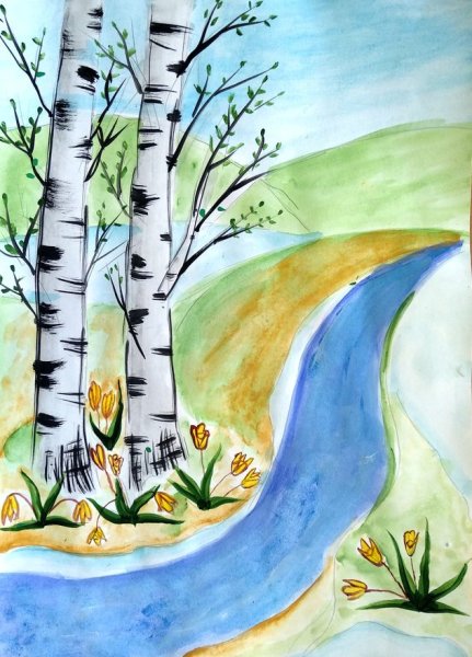 Конкурс весенних рисунков