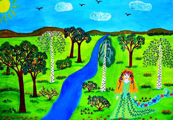 Детские рисунки Весна