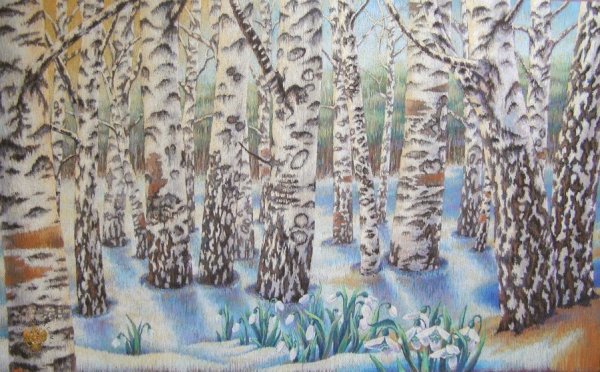 Весна проталины березы