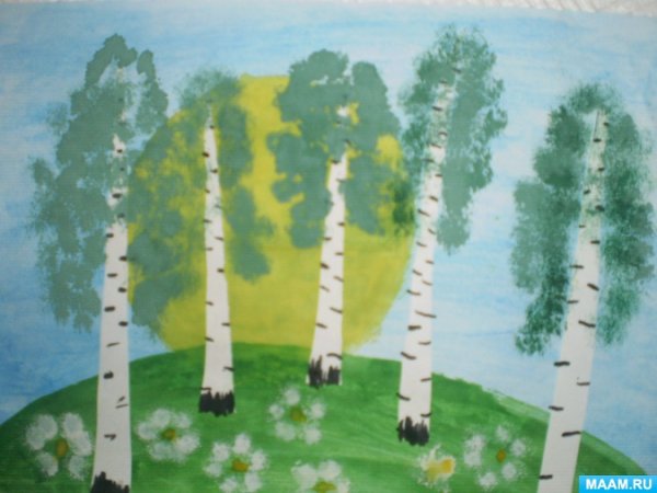 Береза осенью зимой весной