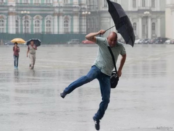 Падение на улице зимой