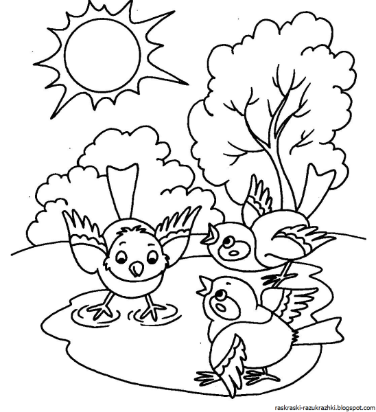 Раскраска Весна для детей