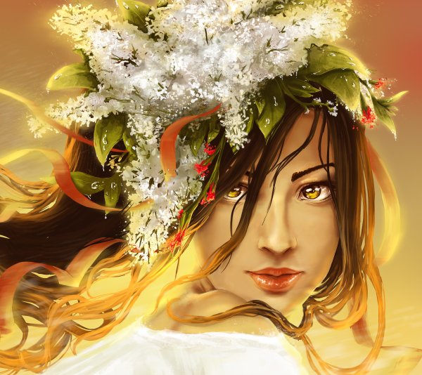 Девушка-цветок фэнтези
