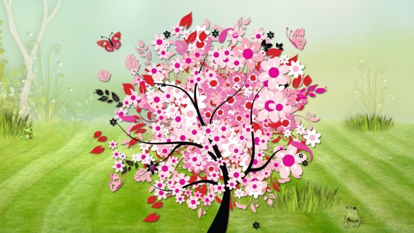 Сакура абстракция