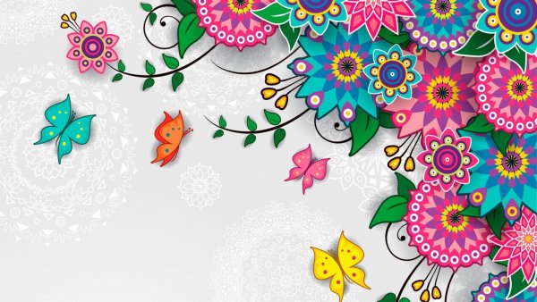 Узоры с цветами