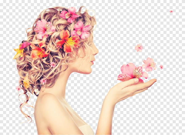 Силуэт женского лица в цвете