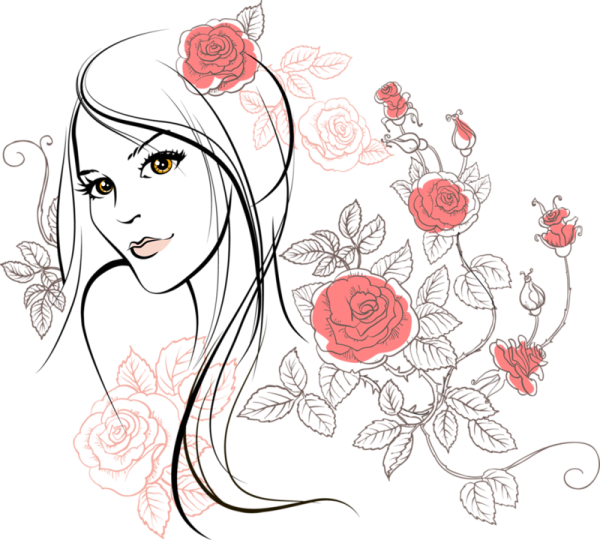 Силуэт лица девушки