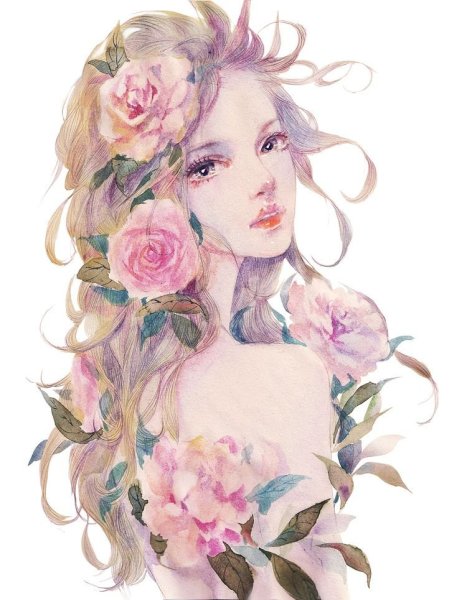 Женщина в шляпе весной