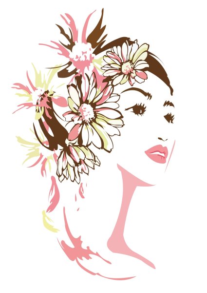 Силуэт девушки весны