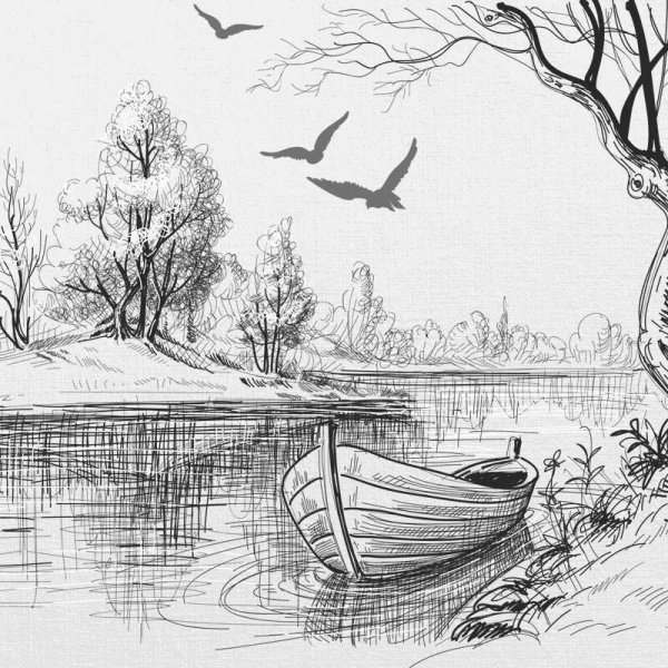 Рисунки карандашом природа