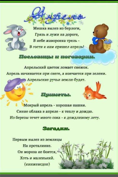 Весна весенние месяцы