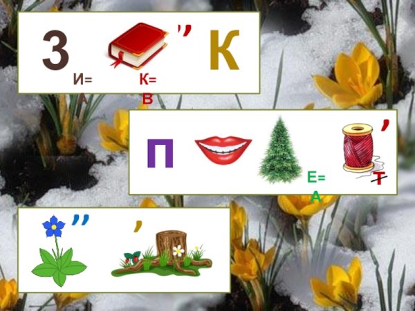Ребусы о весне с ответами