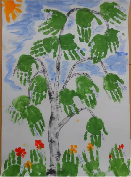 Нетрадиционное рисование Березовая роща