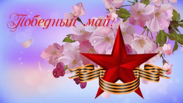 Сирень Победы с георгиевской лентой