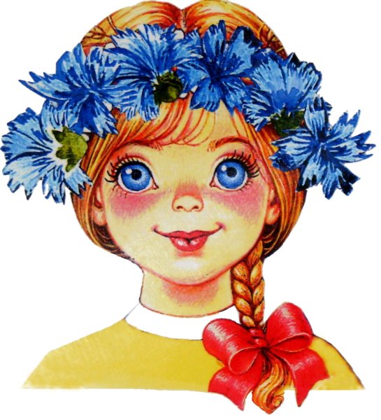 Девочка с цветочком мультяшная