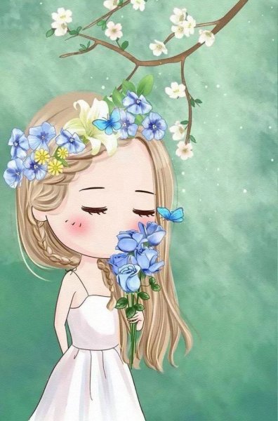 Анимашка девушка Весна