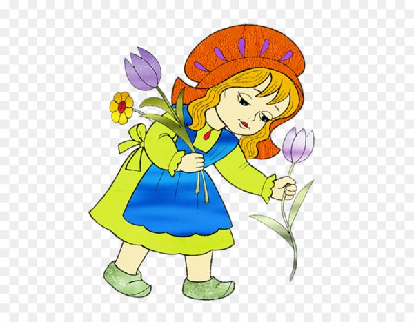 Девушка с венком нарисованная