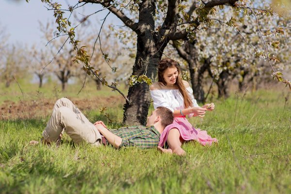 Фотосессия в апреле на природе