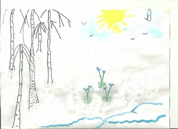 Рисунок на тему Весна