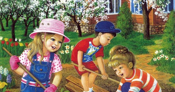 Раскраски в сад о весне