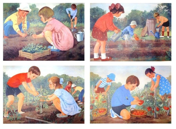 Весенний труд людей