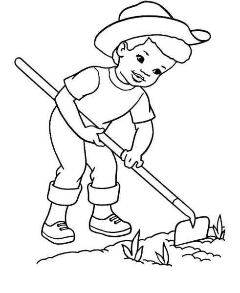 Раскраска. В огороде