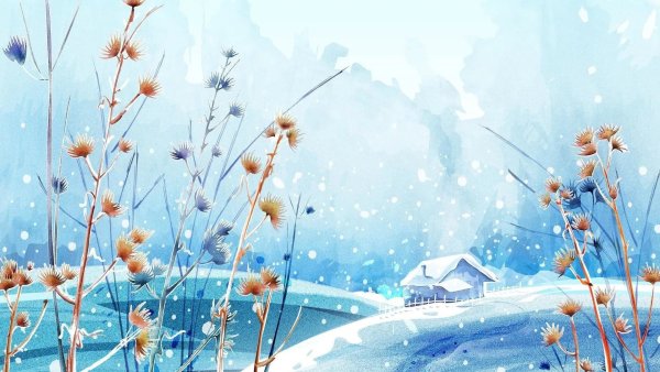 Сказочный лес с птицами