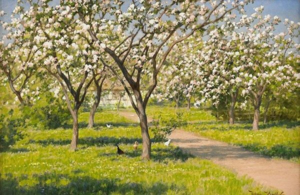 Рисование цветут сады