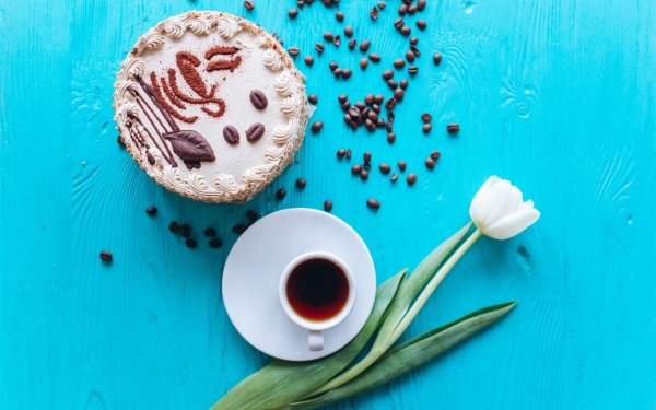 Кофе и цветы