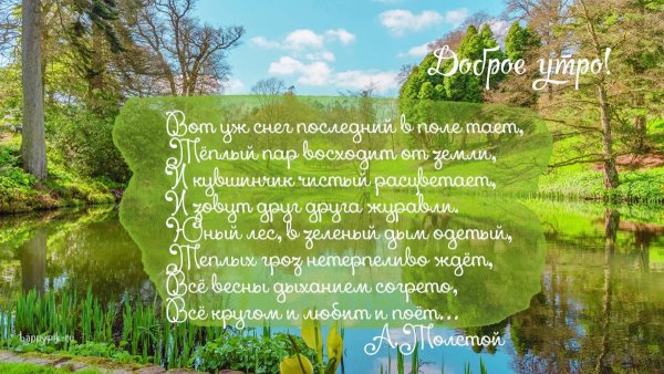 Доброе утро Весна стихи