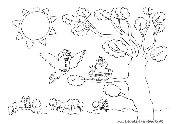 Весенние раскраски